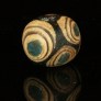 Medieval glass layered eye bead 396EMb